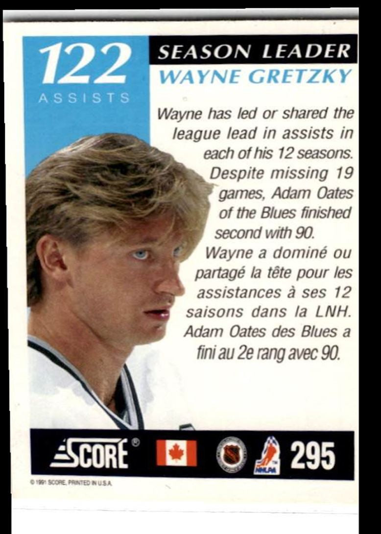 1991-92 Score Canadian Wayne Gretzky Los Angeles Kings #295