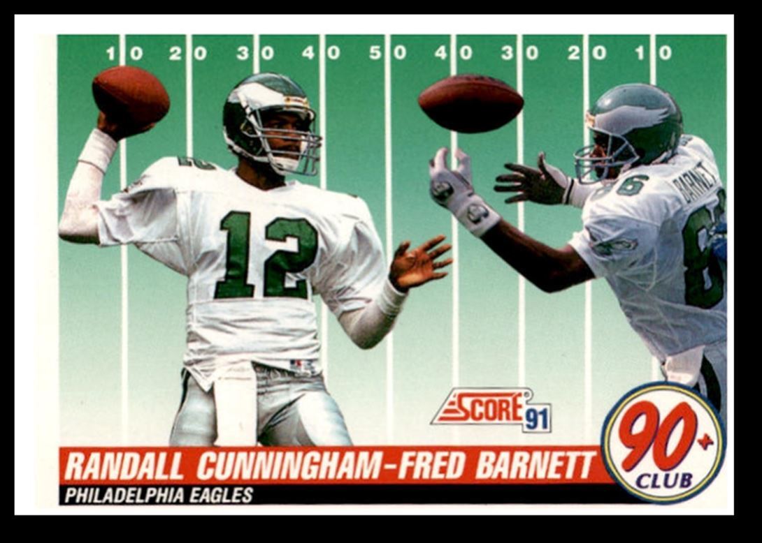1991 Score Randall Cunningham/Fred Barnett Philadelphia Eagles #320