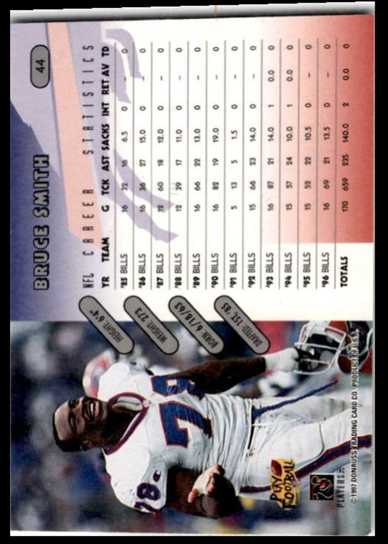 1997 Donruss Bruce Smith Buffalo Bills #44