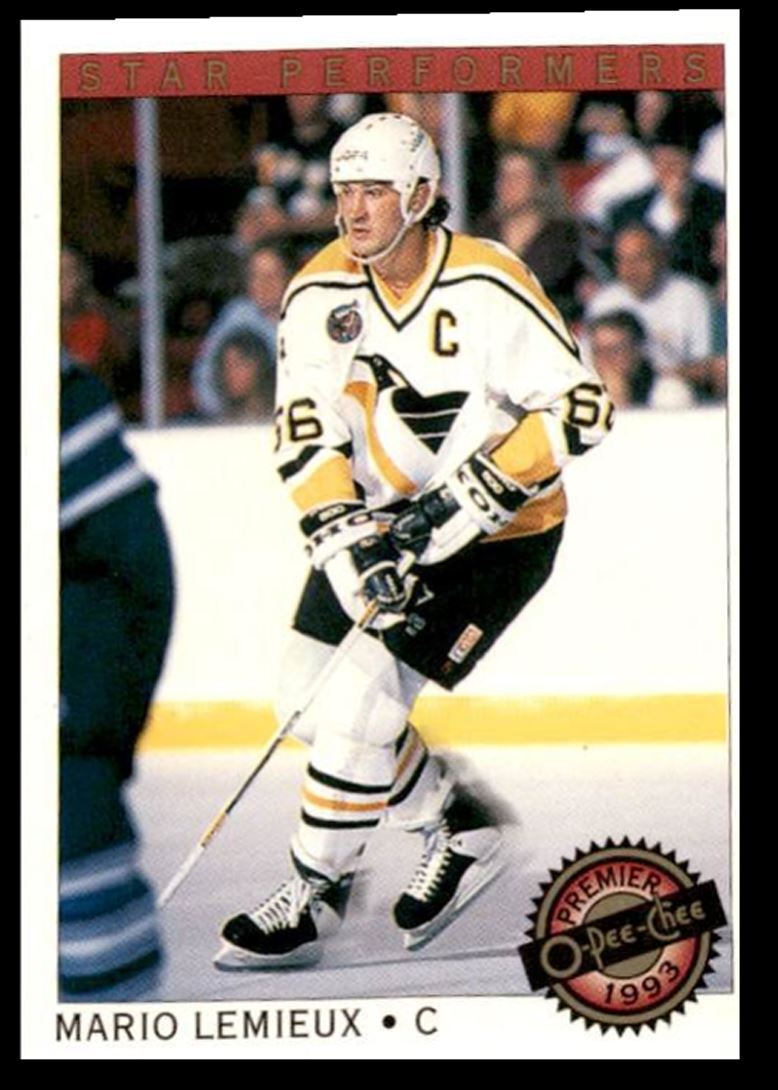 1992-93 O-Pee-Chee Premier Mario Lemieux Pittsburgh Penguins #22