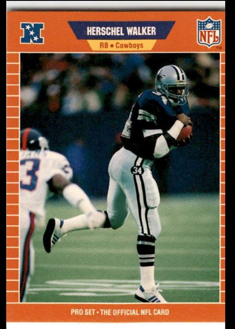 1989 Pro Set Herschel Walker .. Dallas Cowboys #96