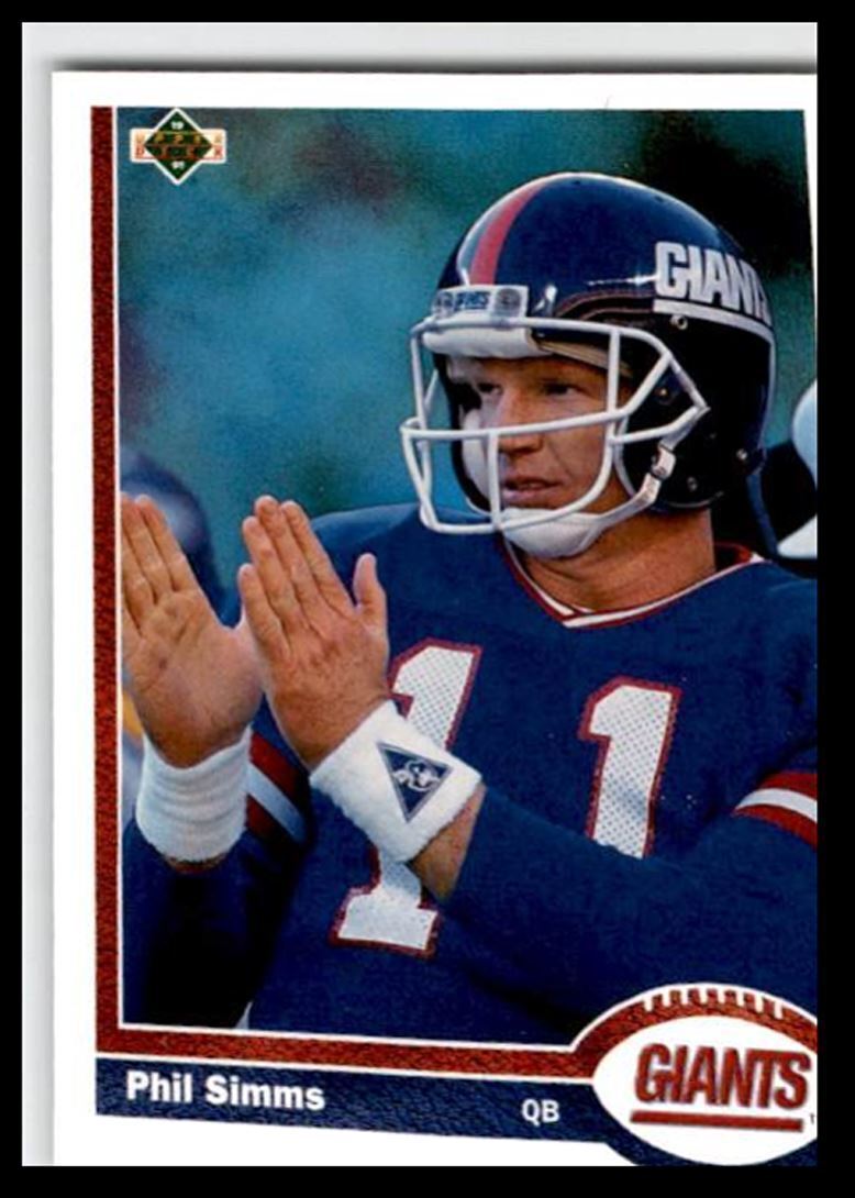 1991 Upper Deck Phil Simms . New York Giants #181