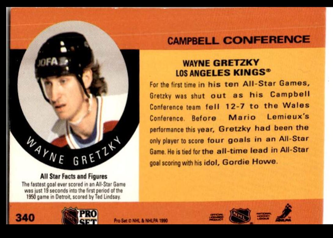 1990-91 Pro Set Wayne Gretzky HOF Los Angeles Kings #340