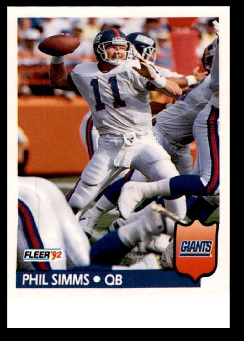1992 Fleer Phil Simms New York Giants #300