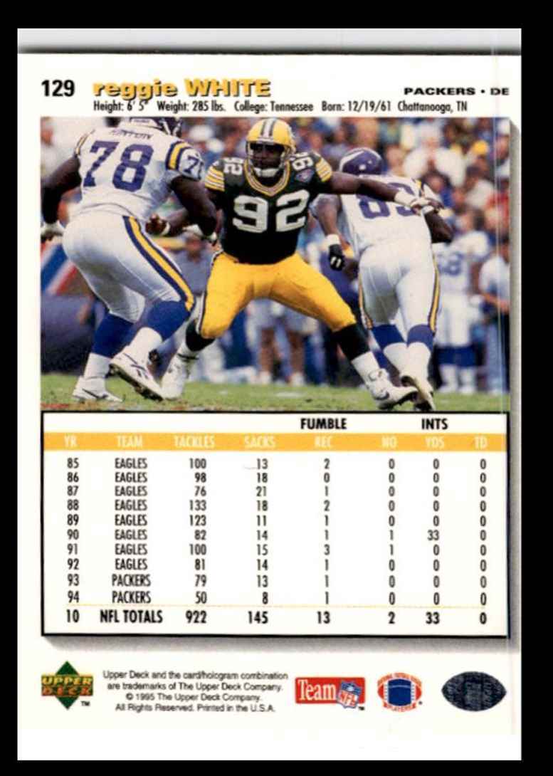 1995 Collector's Choice Player's Club Reggie White Green Bay Packers #129