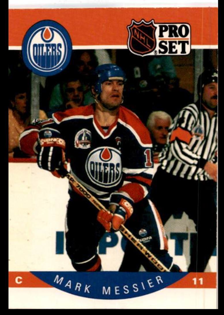 1990-91 Pro Set Mark Messier hof Edmonton Oilers #91