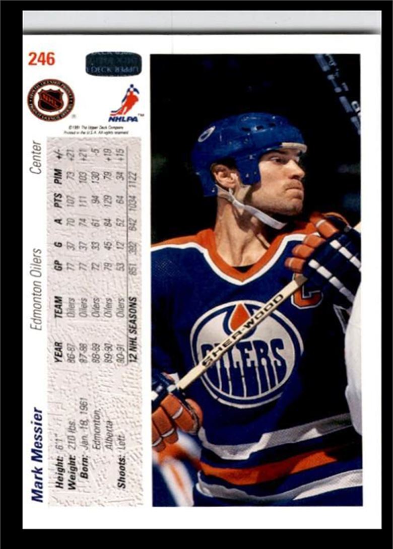 1991-92 Upper Deck Mark Messier , Edmonton Oilers #246