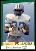 1991 Fleer Barry Sanders , Detroit Lions #415
