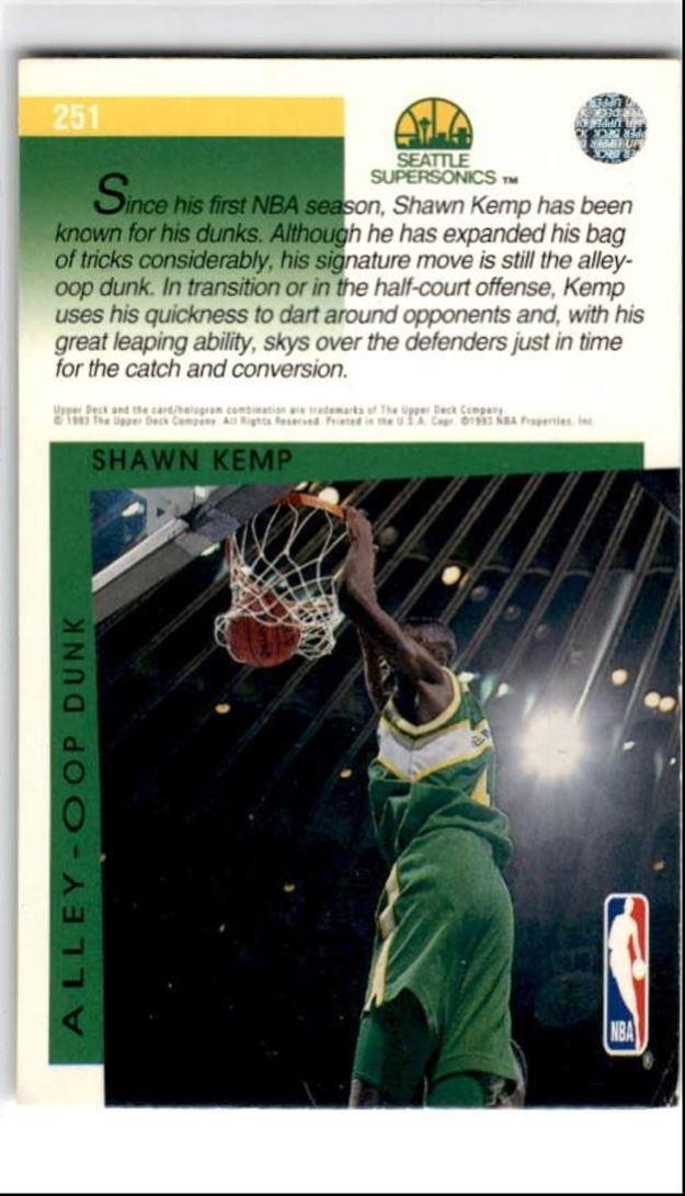 1994-95 Upper Deck Shawn Kemp Seattle Supersonics #251