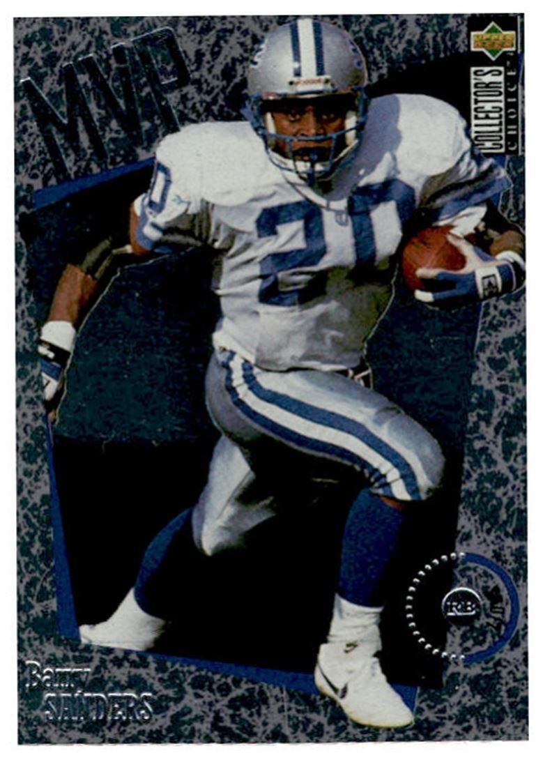 1996 Collector's Choice MVPs Barry Sanders Detroit Lions #M16