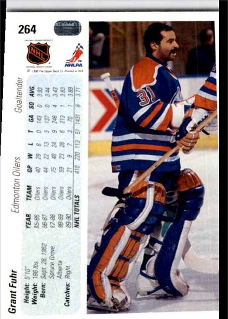 1990-91 Upper Deck Grant Fuhr G Edmonton Oilers #264