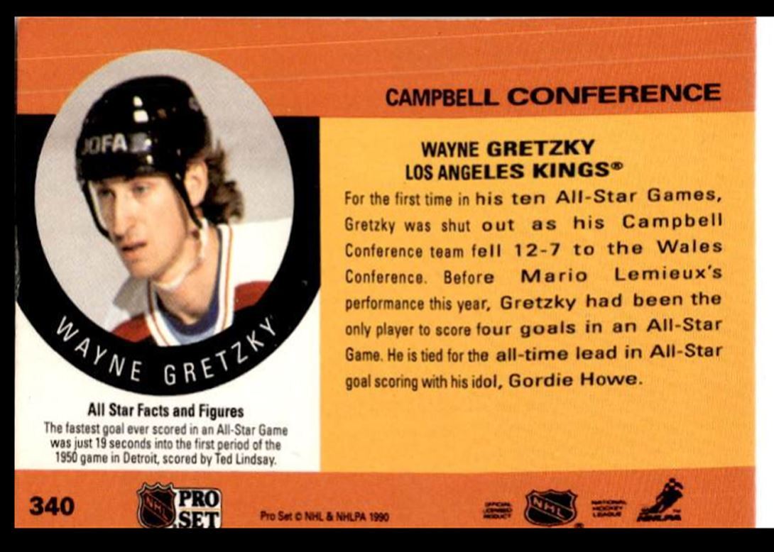 1990-91 Pro Set Wayne Gretzky 99 Los Angeles Kings #340