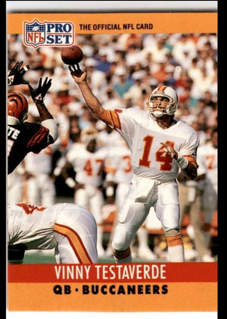 1990 Pro Set Vinny Testaverde ^ Tampa Bay Buccaneers #318