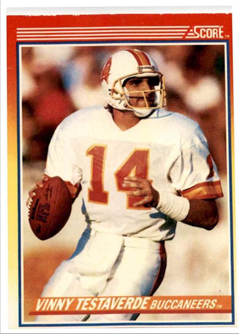1990 Score Vinny Testaverde ,, Tampa Bay Buccaneers #261
