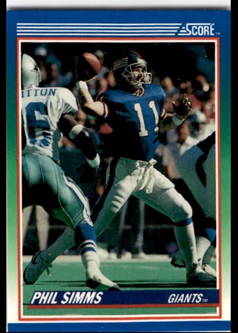 1990 Score Phil Simms New York Giants #5