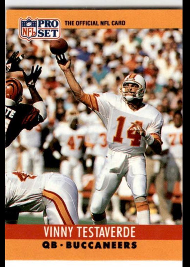 1990 Pro Set Vinny Testaverde Tampa Bay Buccaneers #318