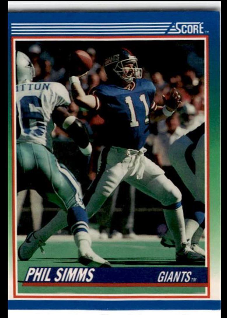 1990 Score Phil Simms . New York Giants #5