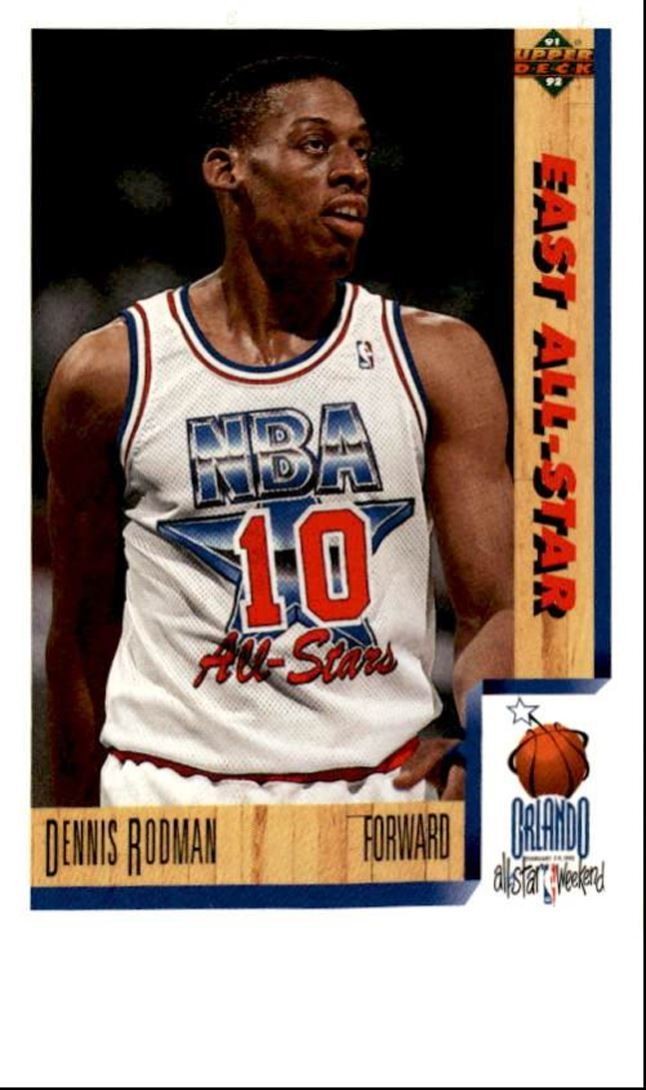 1991-92 Upper Deck Dennis Rodman East All-Star/Detroit Pistons #9
