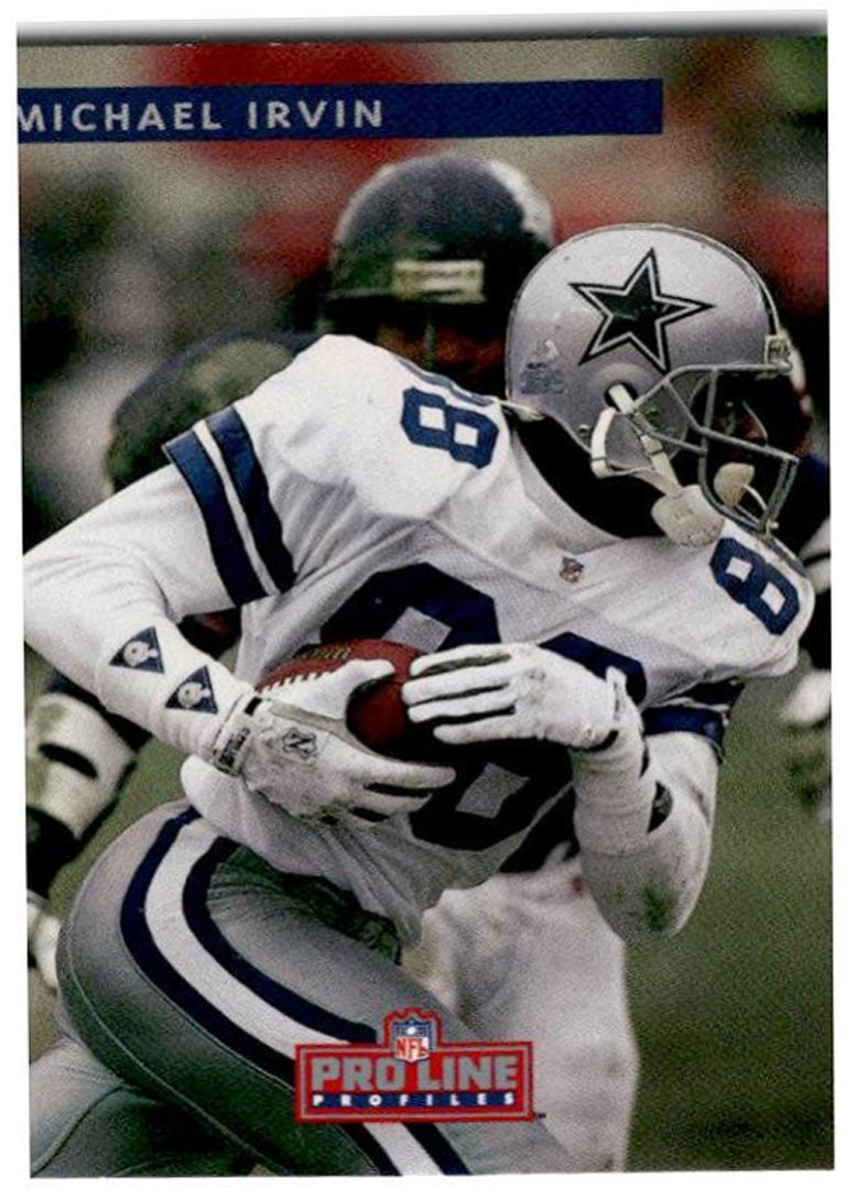 1992 Pro Line Profiles Michael Irvin , Dallas Cowboys #289