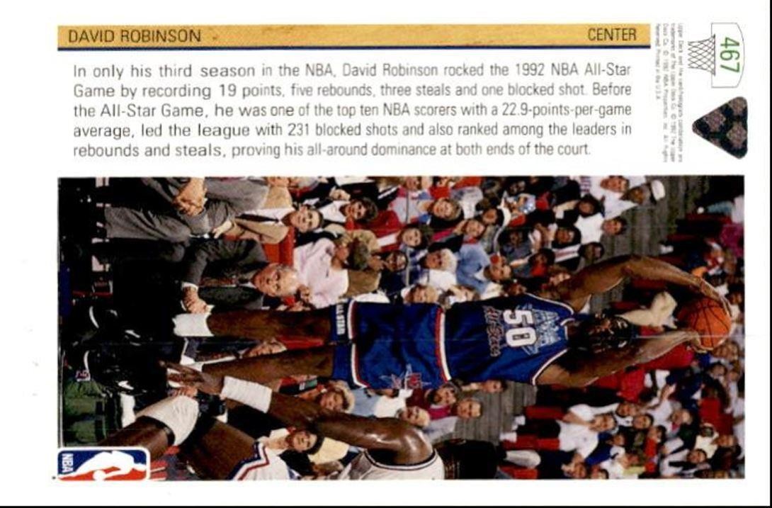1991-92 Upper Deck David Robinson West All-Star/San Antonio Spurs #19