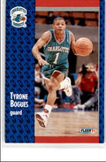 1991-92 Fleer Tyrone Bogues ` Charlotte Hornets #17