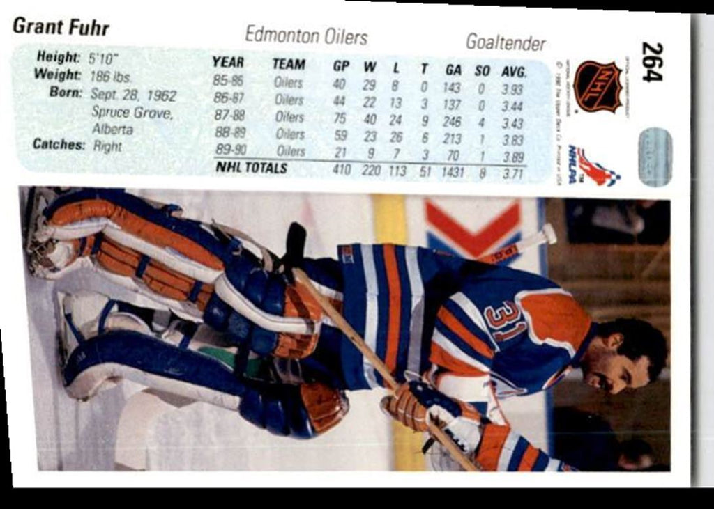 1990-91 Upper Deck Grant Fuhr Vezina Edmonton Oilers #264