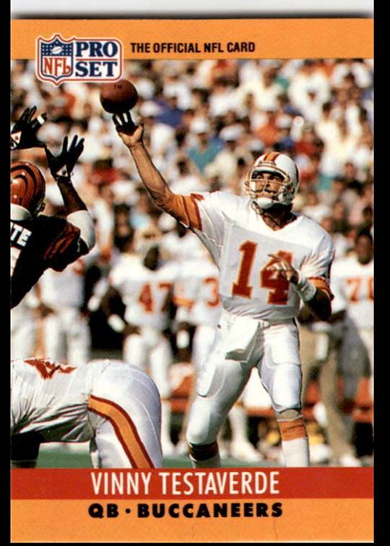 1990 Pro Set Vinny Testaverde Tampa Bay Buccaneers #318