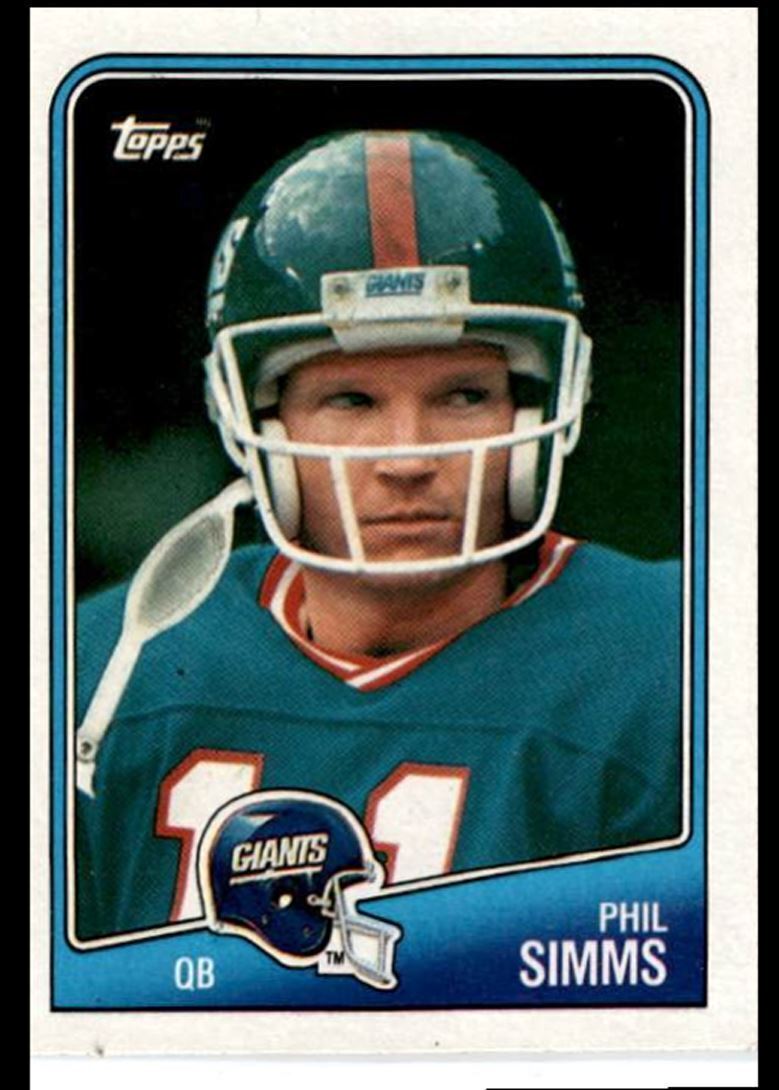 1988 Topps Phil Simms New York Giants #272