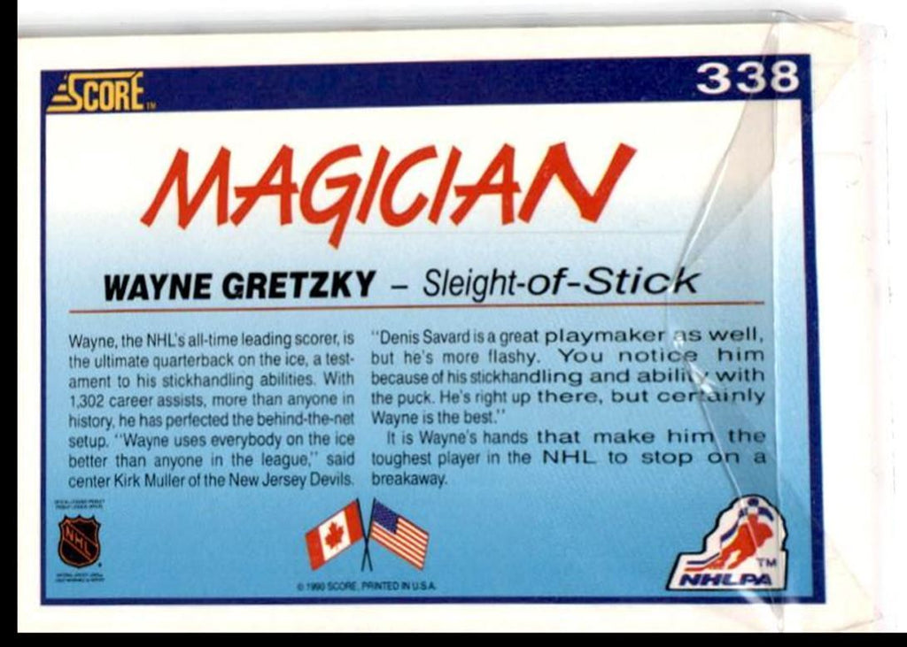 1990-91 Score Wayne Gretzky 99 Los Angeles Kings #338