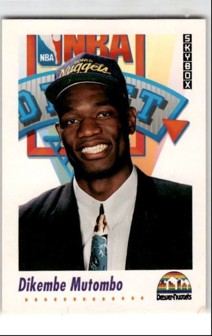 1991-92 SkyBox Dikembe Mutombo Rookie . Denver Nuggets #516
