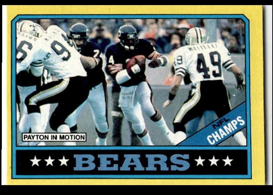1986 Topps Chicago Bears Chicago Bears #9