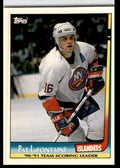 1991-92 Topps Team Scoring Leaders Pat LaFontaine New York Islanders #12