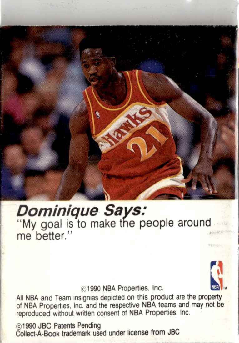 1990-91 Hoops CollectABooks Dominique Wilkins Atlanta Hawks