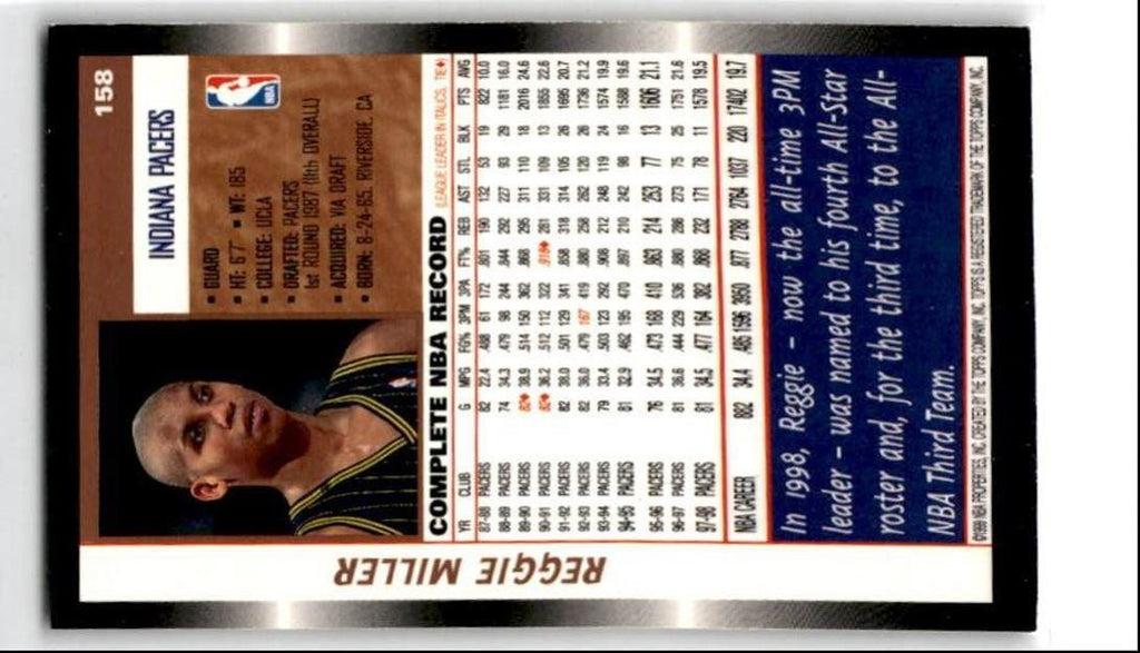 1998-99 Topps Reggie Miller Indiana Pacers #158