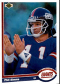 1991 Upper Deck Phil Simms `` New York Giants #181