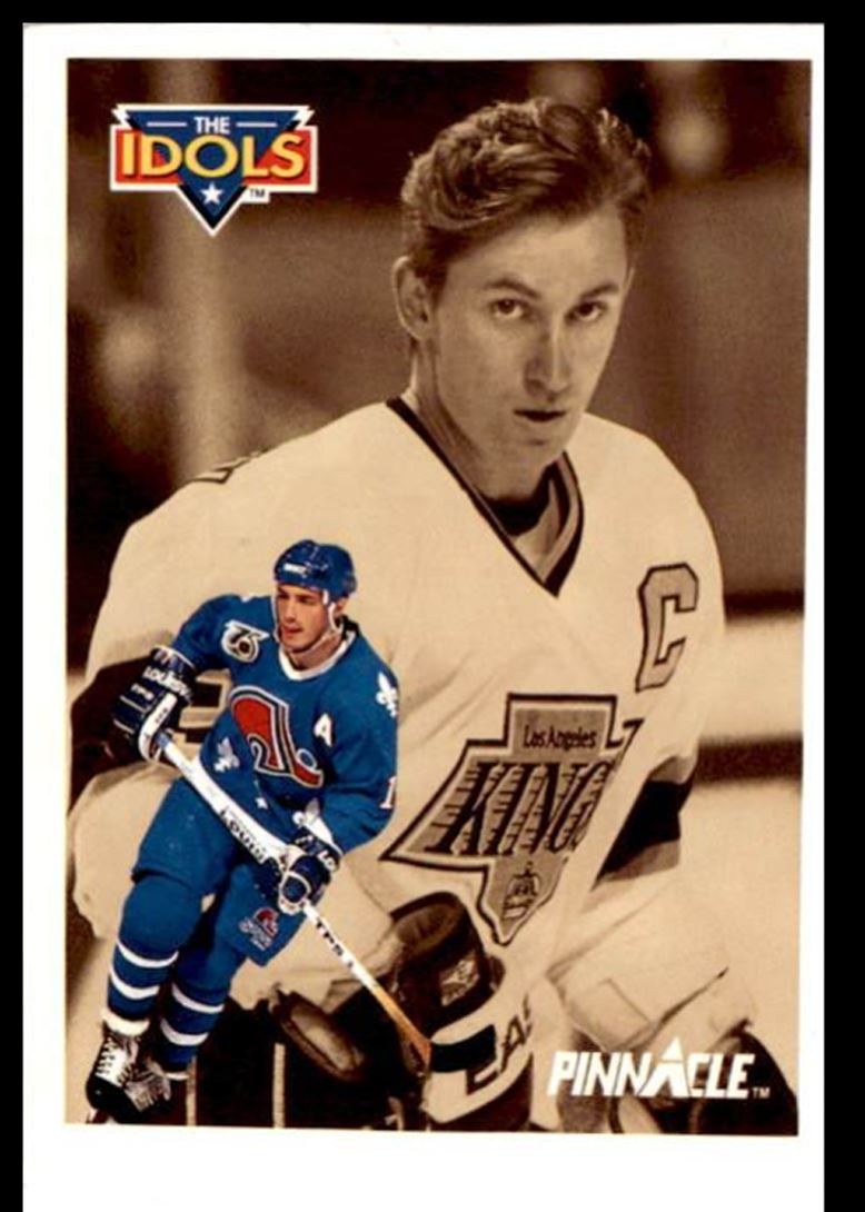 1991-92 Pinnacle Joe Sakic/Wayne Gretzky Quebec Nordiques/Los Angeles Kings #381