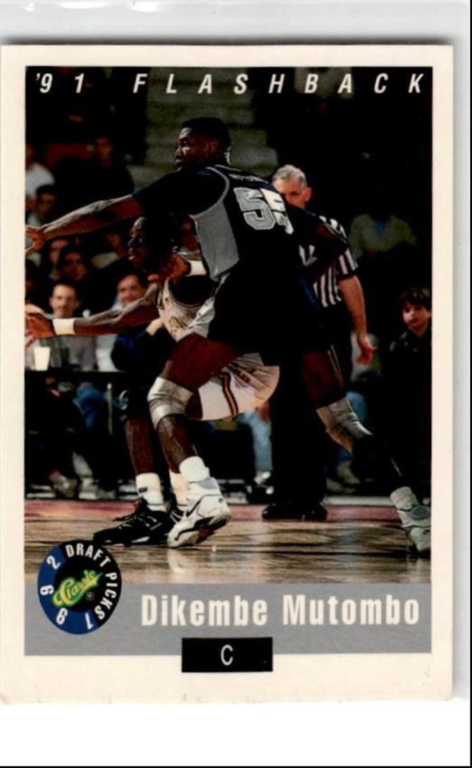 1992-93 Classic Draft Picks Dikembe Mutombo Georgetown Hoyas #98
