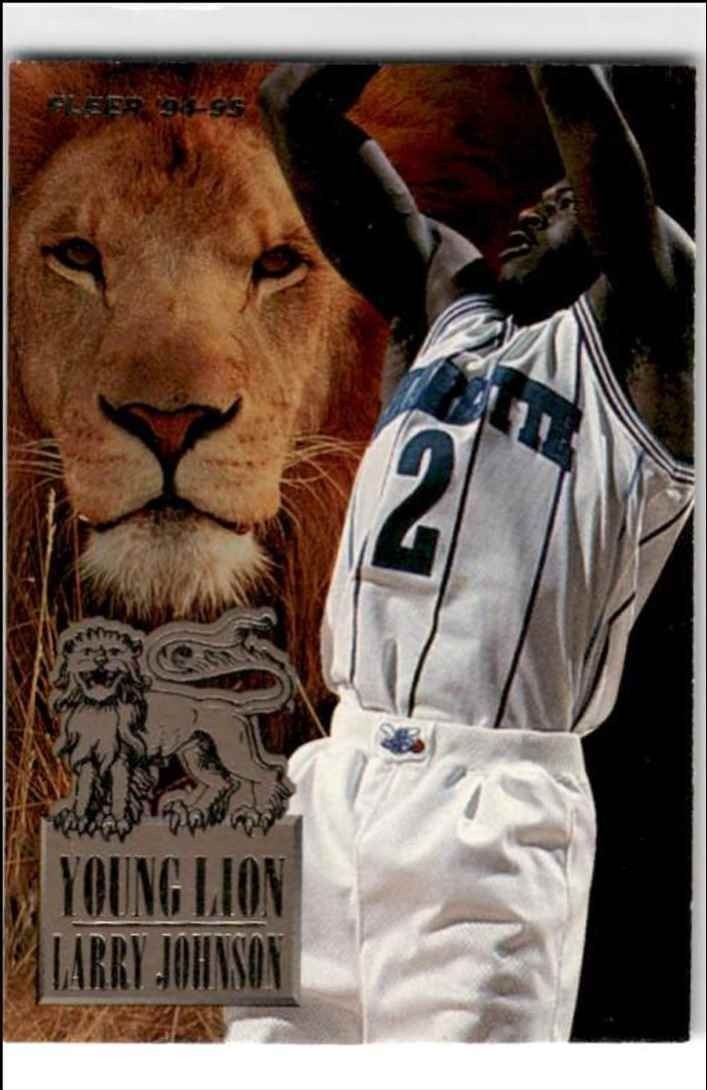 1995-96 Fleer Larry Johnson Charlotte Hornets #18