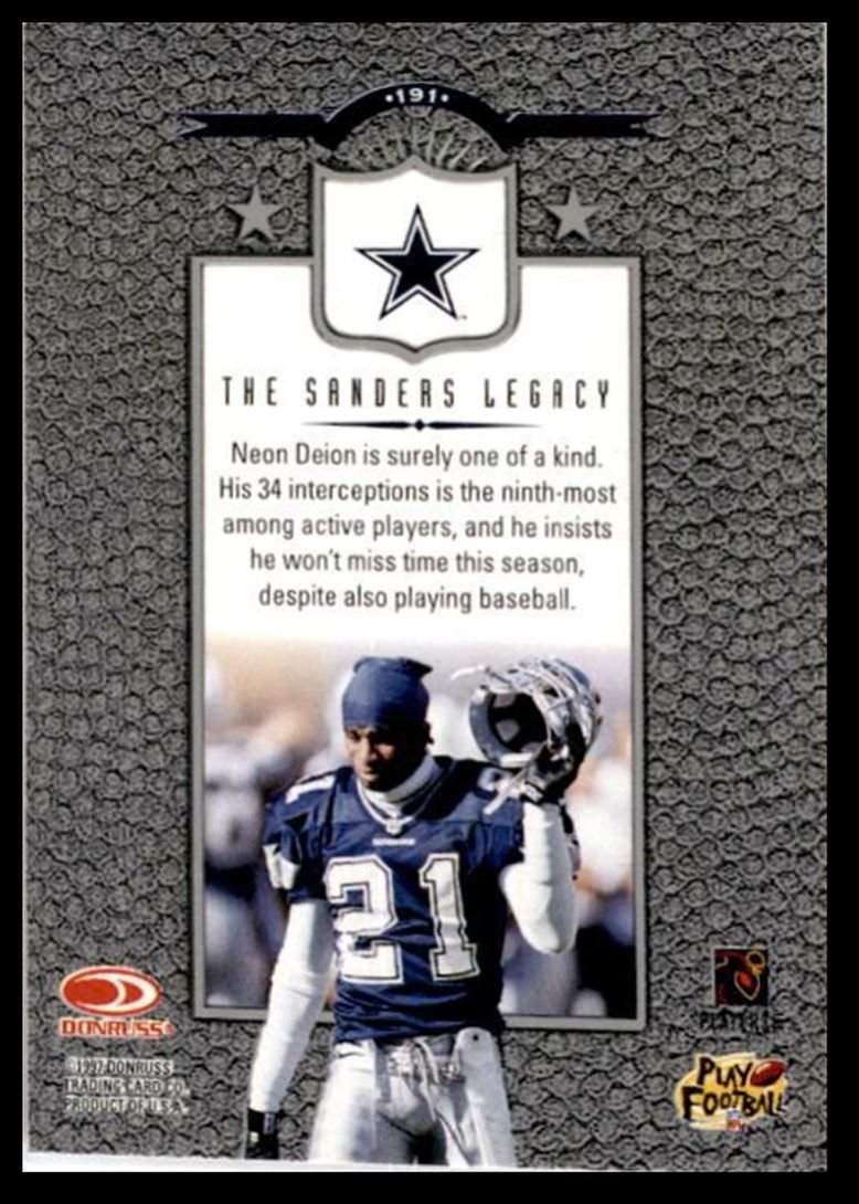1997 Leaf Deion Sanders Dallas Cowboys #191