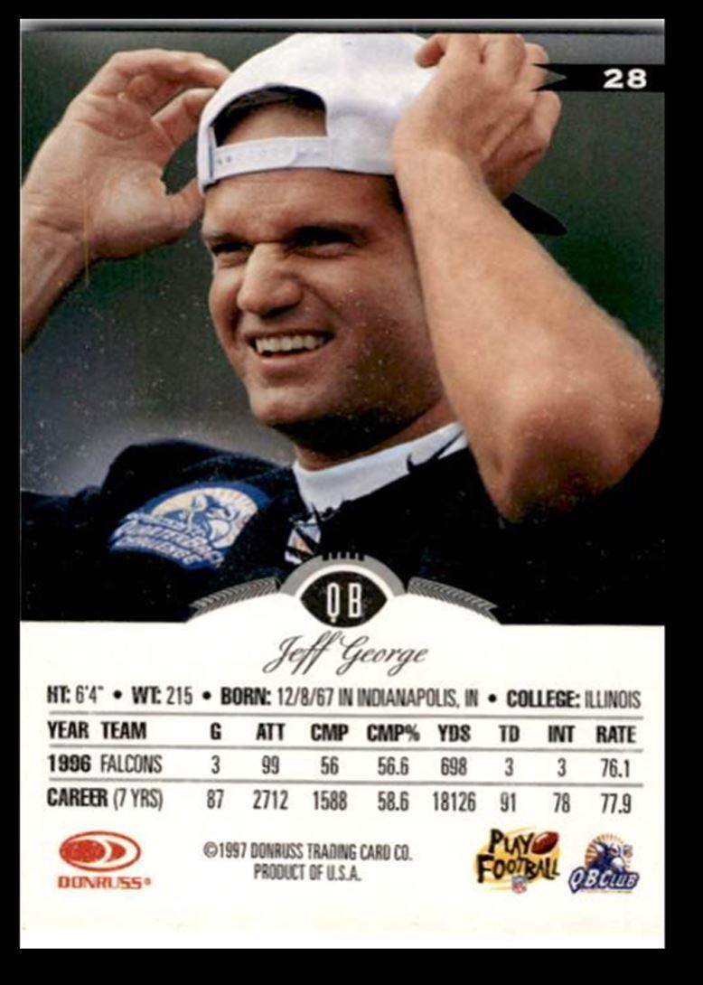 1997 Leaf Jeff George Oakland Raiders #28
