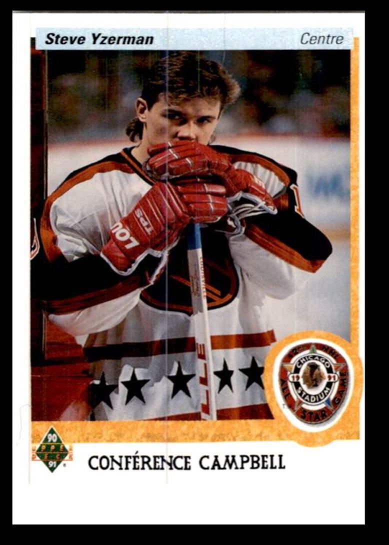1990-91 Upper Deck French Steve Yzerman Detroit Red Wings #477