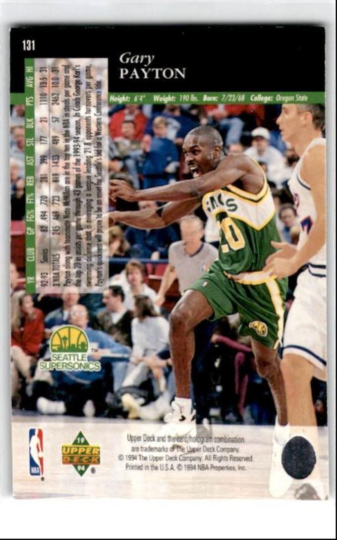 1993-94 Upper Deck Special Edition Gary Payton Seattle SuperSonics #131