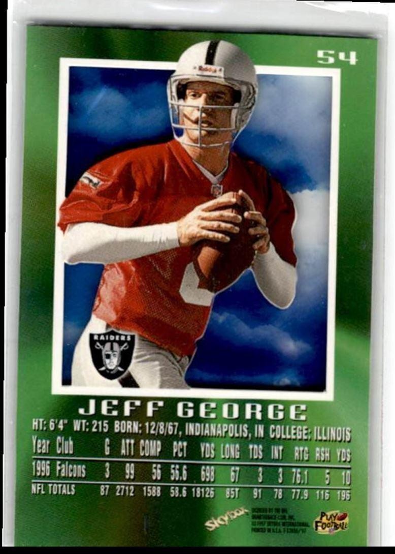 1997 SkyBox E-X2000 Jeff George Oakland Raiders #54