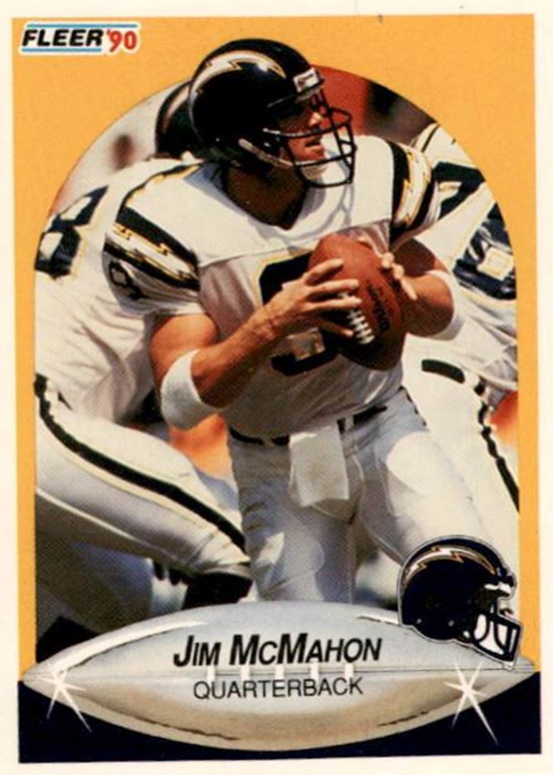 1990 Fleer Jim McMahon . San Diego Chargers #310