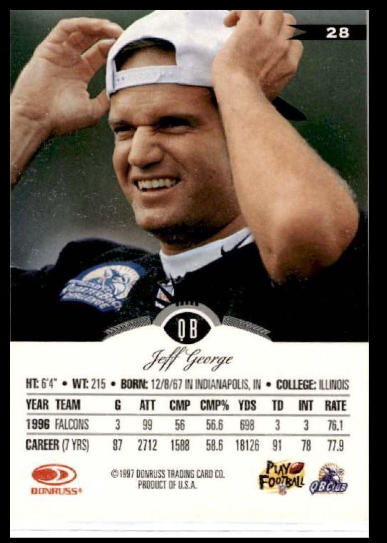 1997 Leaf Jeff George _ Oakland Raiders #28