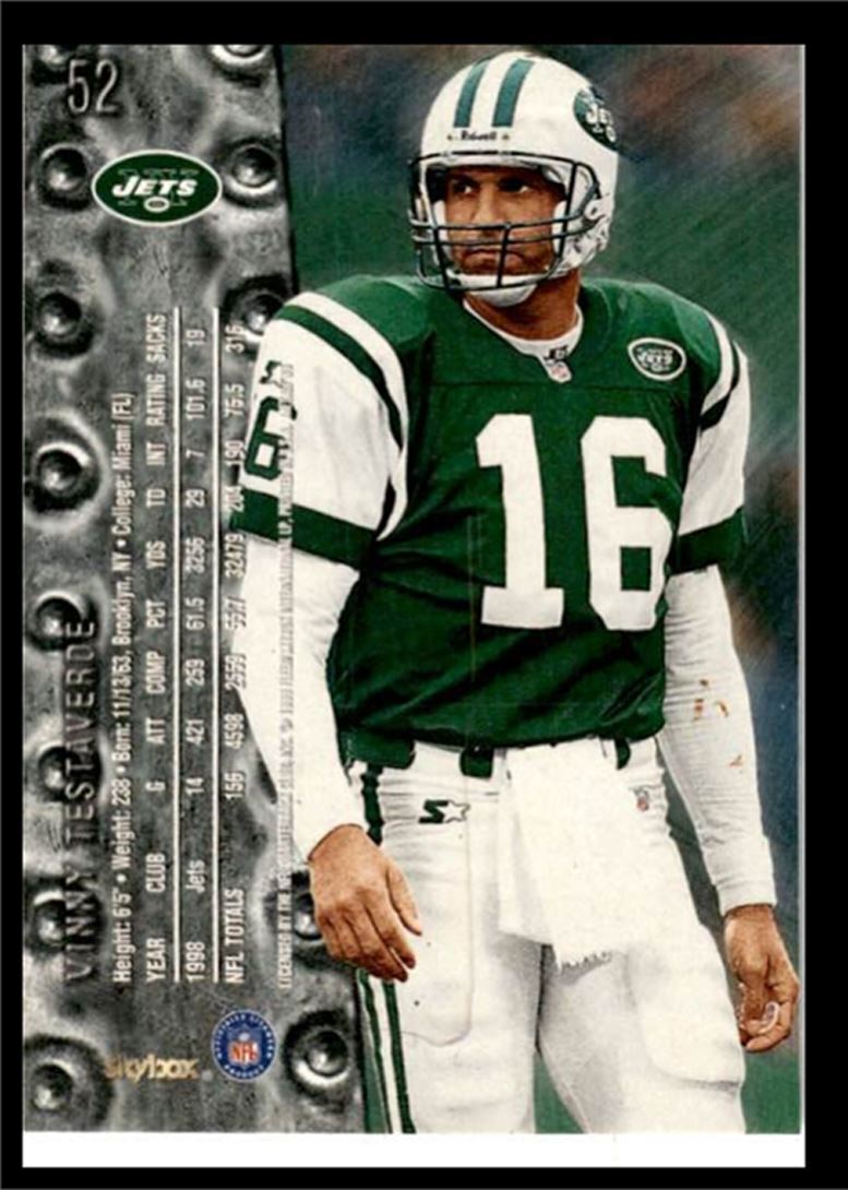 1999 Skybox Vinny Testaverde New York Jets #52