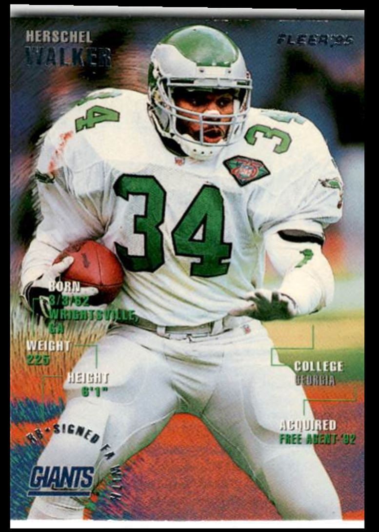 1995 Fleer Herschel Walker Philadelphia Eagles #309