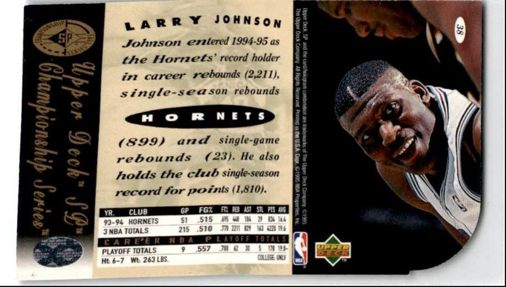 1994-95 SP Championship Larry Johnson Charlotte Hornets #38