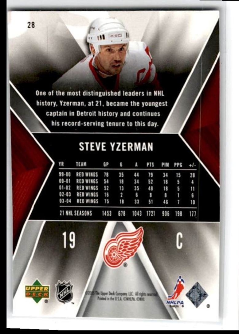 2005-06 SPx Steve Yzerman HOF Detroit Red Wings #28