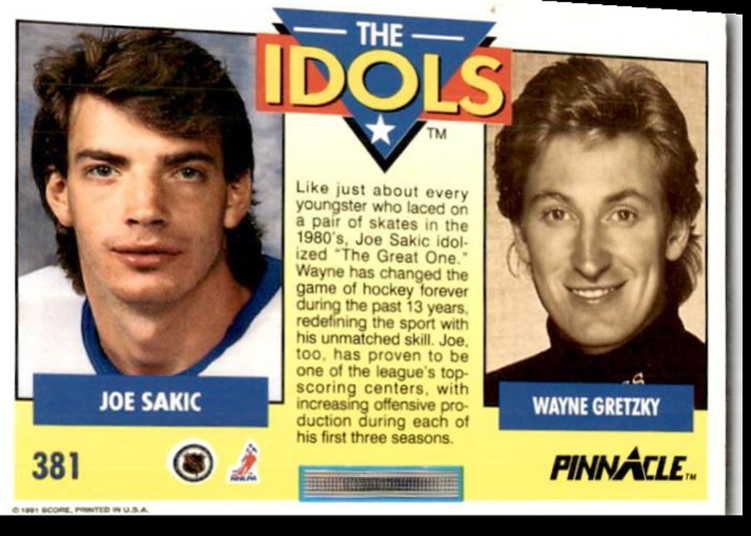 1991-92 Pinnacle Wayne Gretzky/Joe Sakic Los Angeles Kings #381